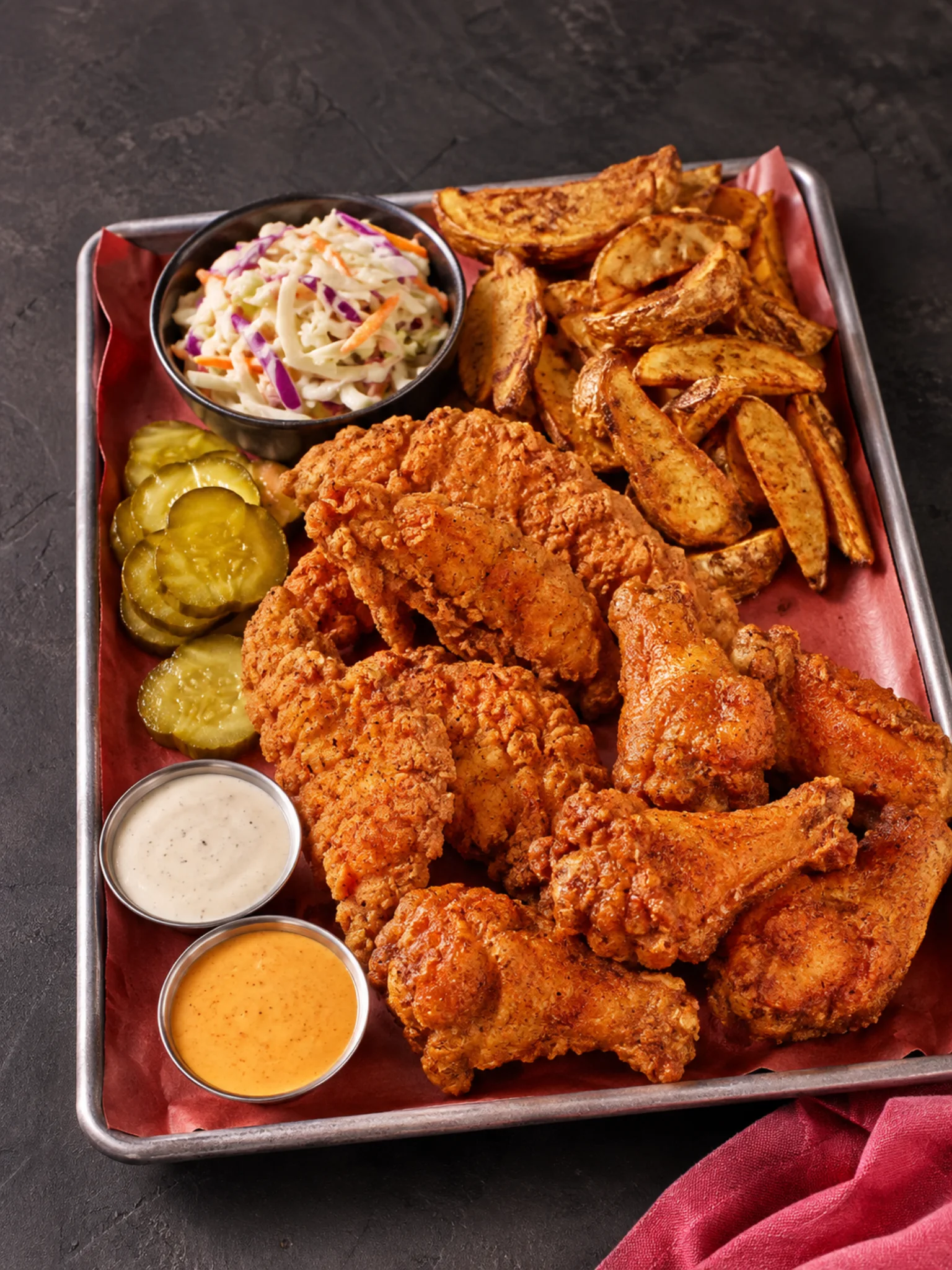 Crispy chicken feast